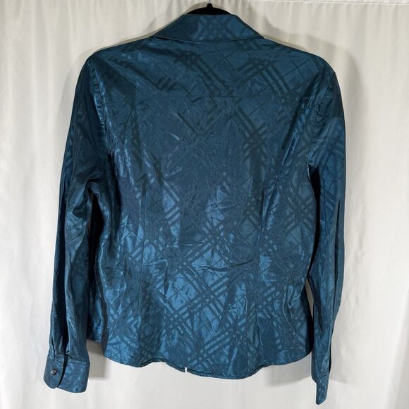 Coldwater Creek Jacket Women's Medium Petite Green Full Zip Long Sleeve - Picture 9 of 11